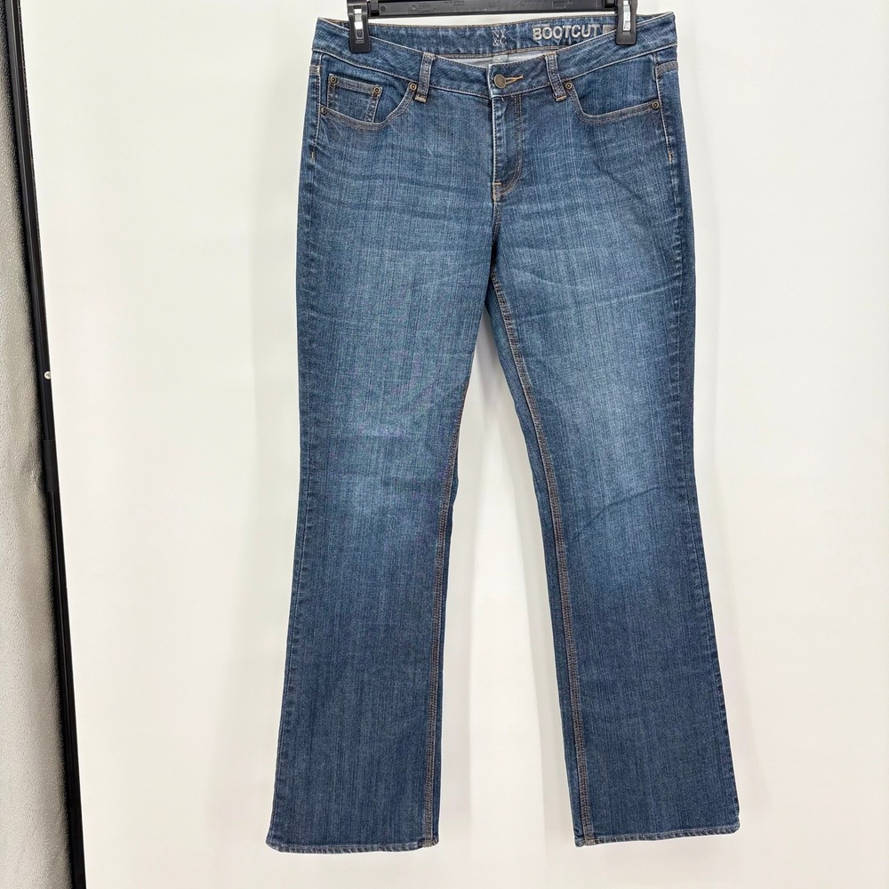 New York & Co Curvy Low Rise Bootcut Jeans Medium Wash Blue Size 12 Average Y2K